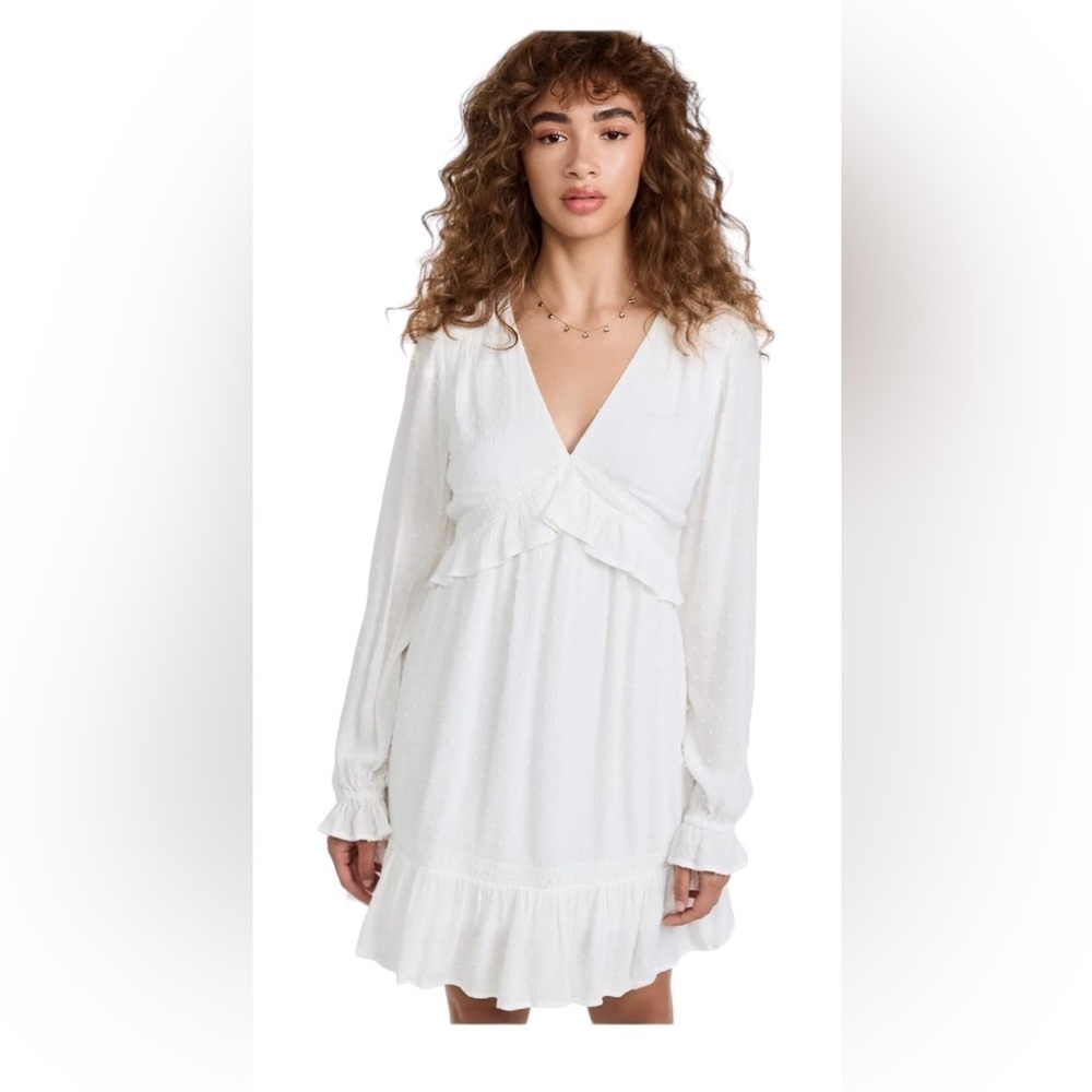 Paige Odelise White Babydoll Dress